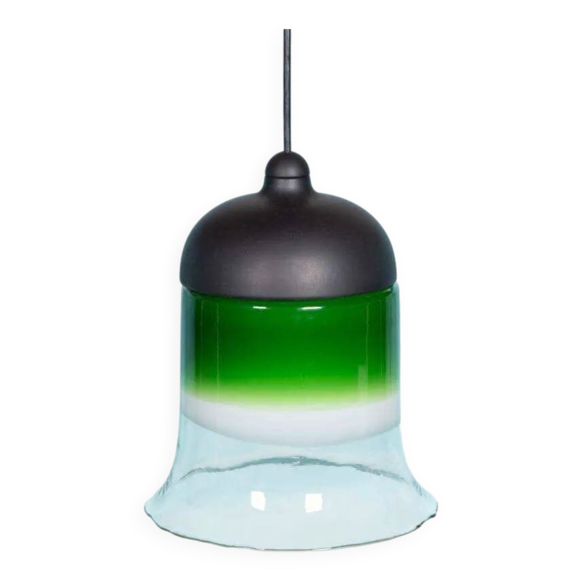 Minimalist glass pendant light Peil & Putzler from the space age