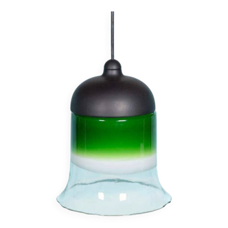 Minimalist glass pendant light Peil & Putzler from the space age