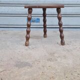 Solid wood tripod stool