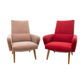 Paire de fauteuils par Jaroslav Šmídek, années 1960, Tchécoslovaquie