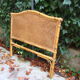 Old rattan wicker headboard