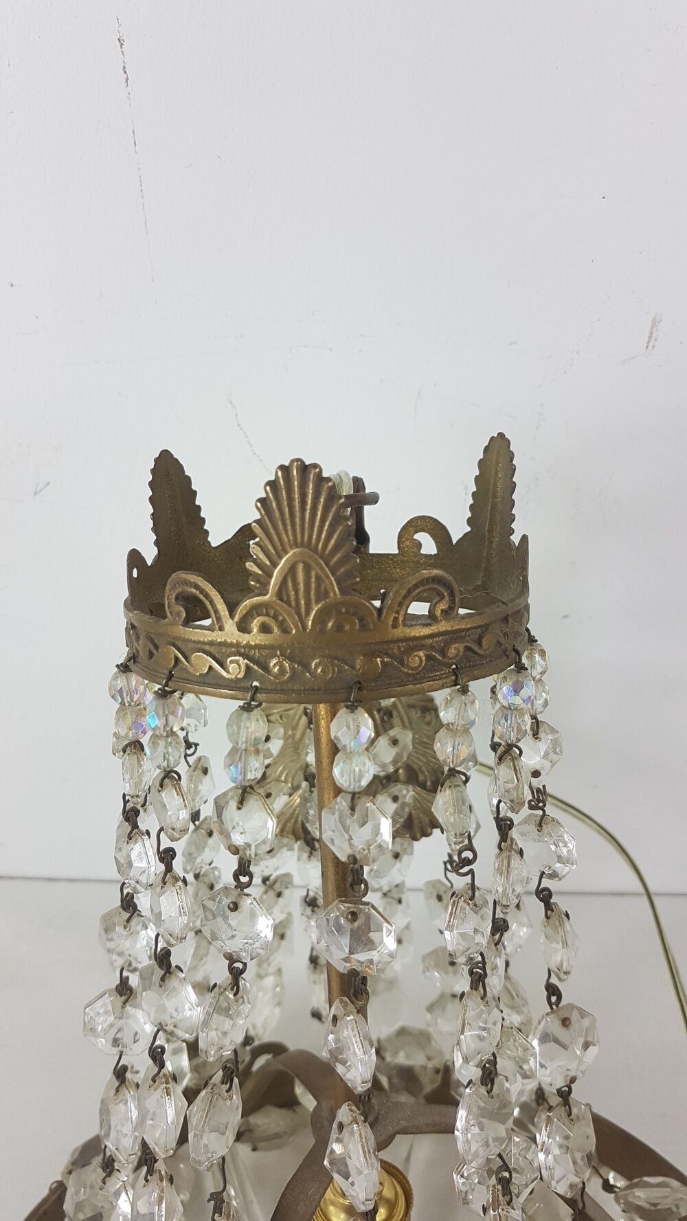Lustre montgolfière à pampilles