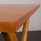 Teak and oak double-sided desk with X-shaped legs