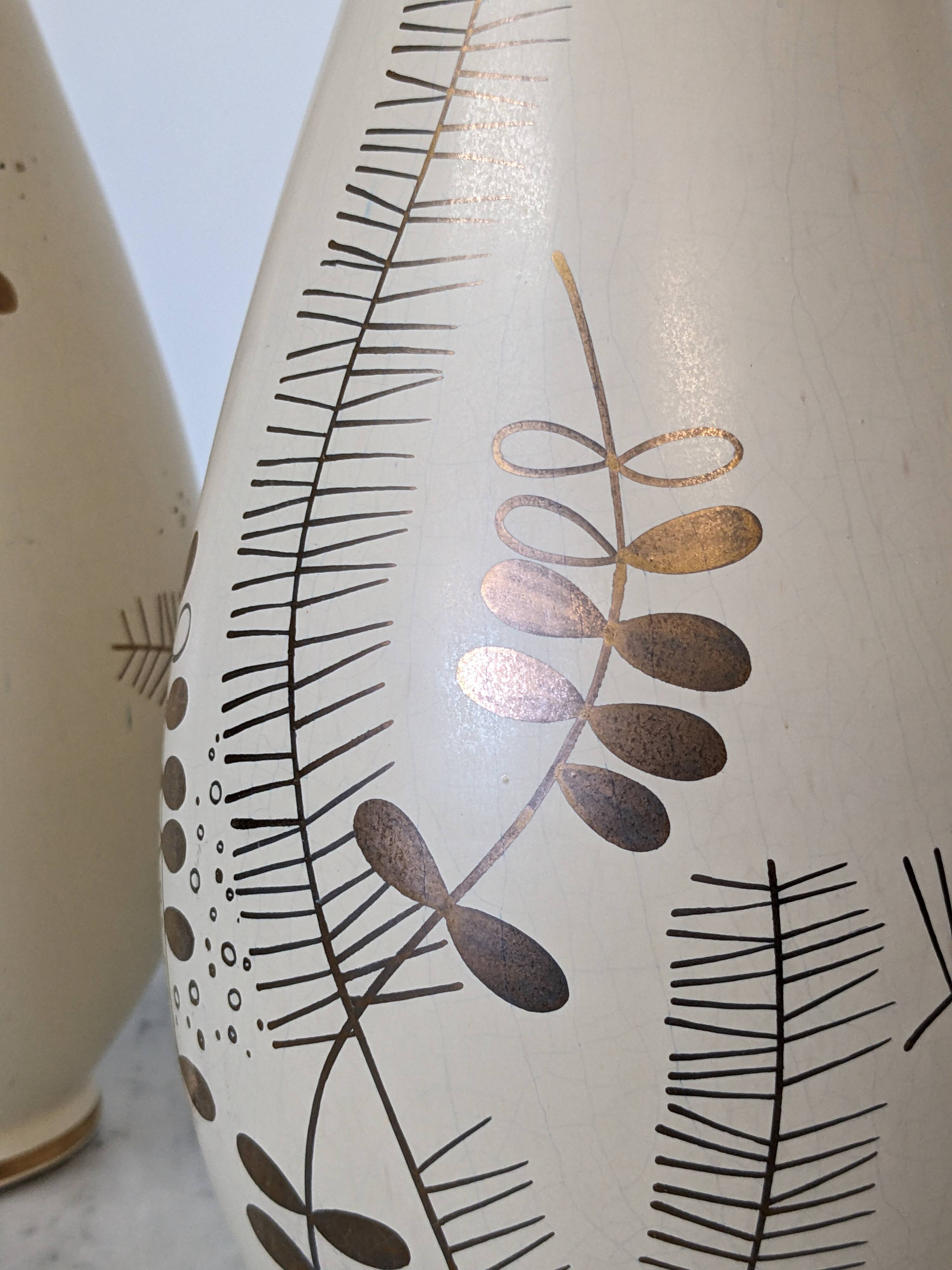 Pair of Art Deco vases from the Sainte-Radegonde factory, 1930s