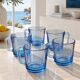 5 transparent blue Duralex mugs – French manufacturing