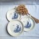 Assiettes plates moulin bleu vintage