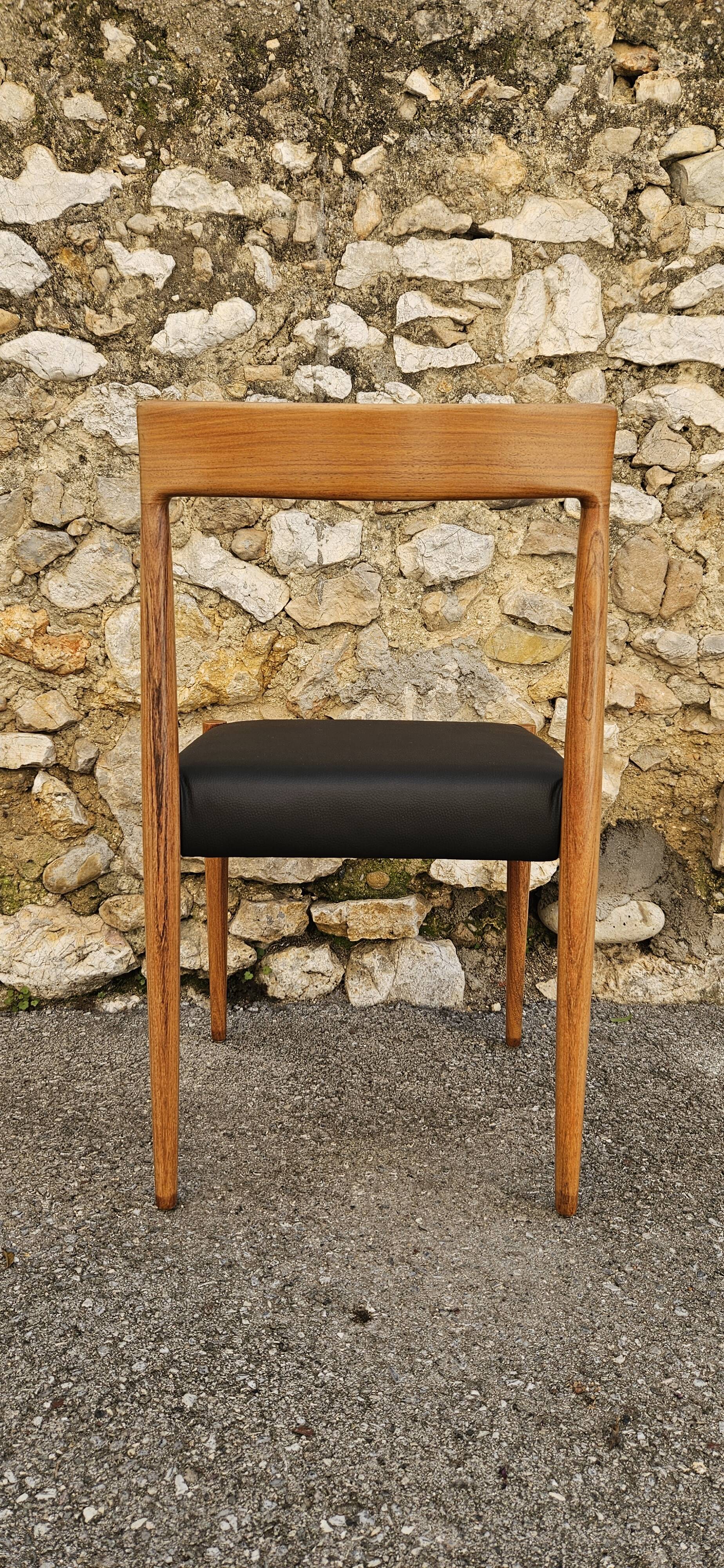 Rosewood chairs, 1960s, by the brand Lübke.