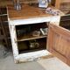 Antique patinated sideboard – chic country spirit – White patina with a lime effect