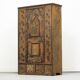 Armoire de mariée peinte d'art populaire