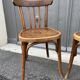 Paire de chaises de café bois courbé vintage 60s