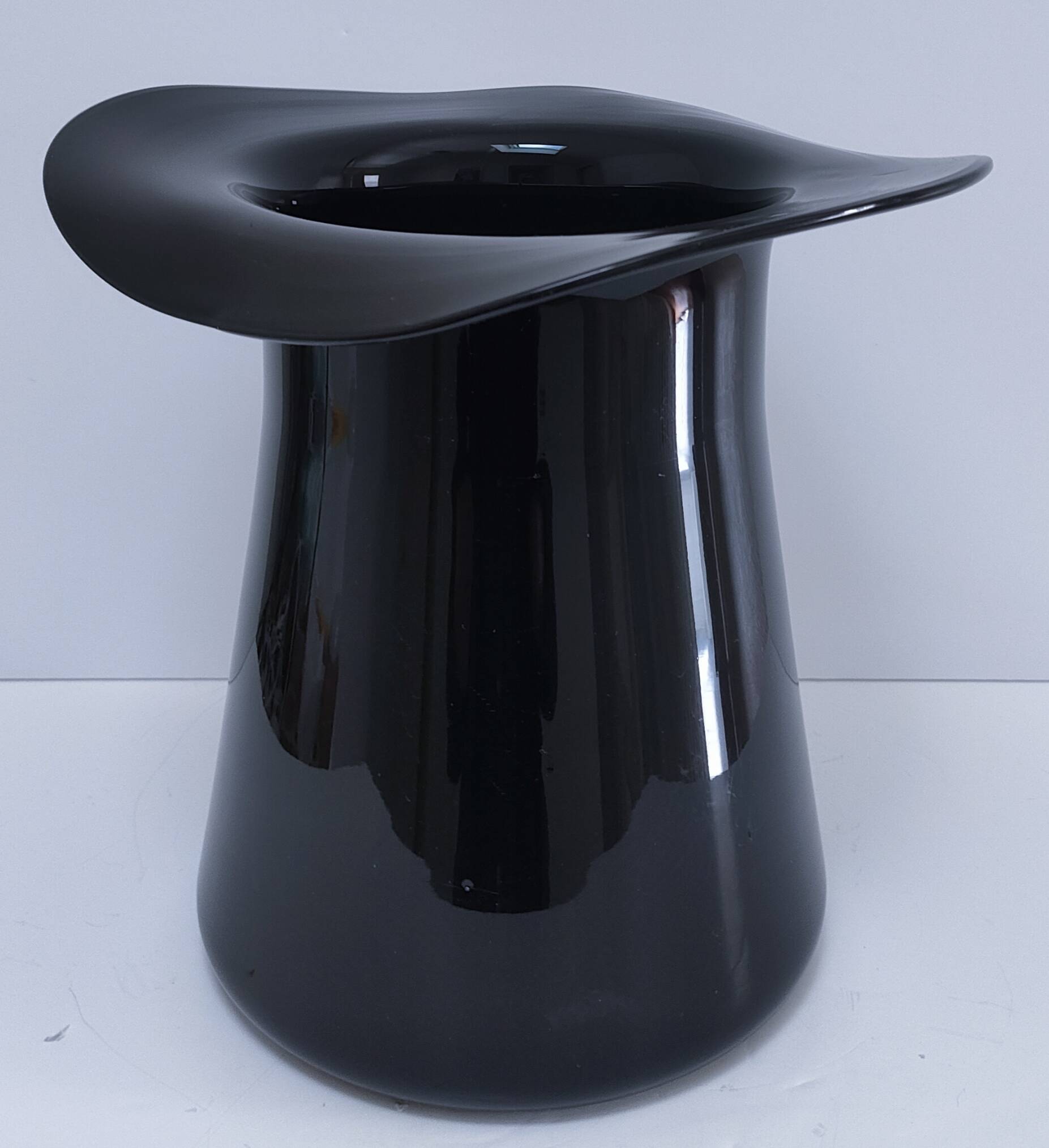 ice bucket and black Murano champagne glass from the 1980s
