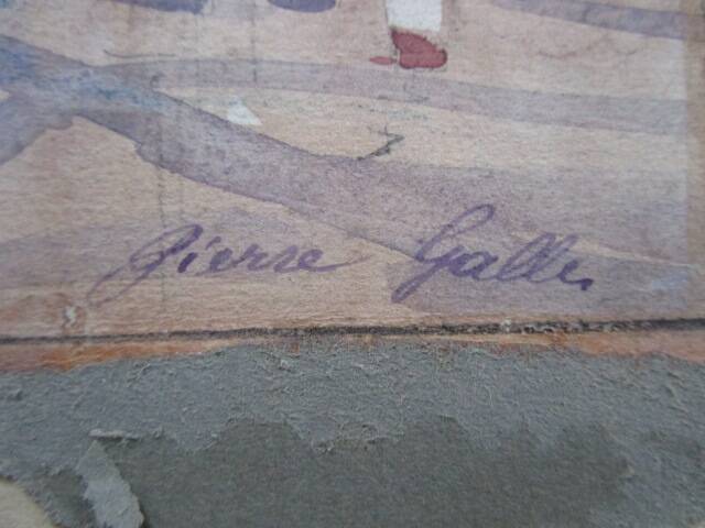 Old watercolor - place de l'étoile 07/17/1919 - pierre vincent galle