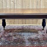 19th century English mahogany crank table with 3 extensions