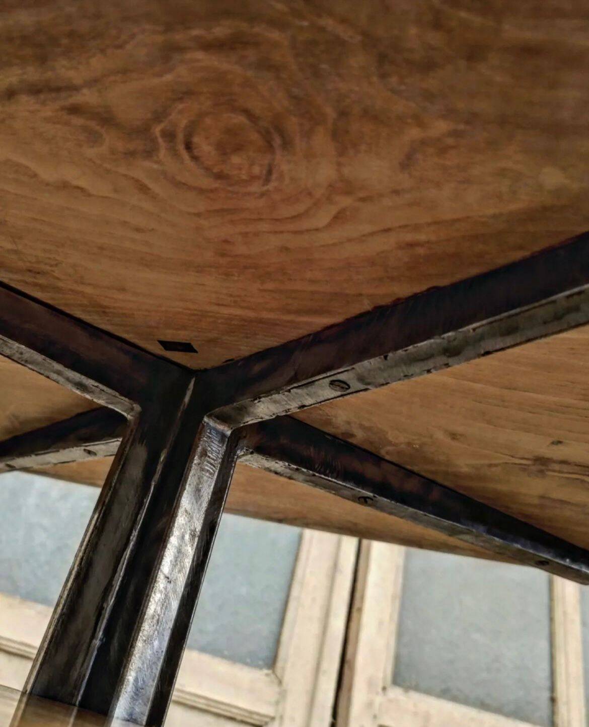 Wood and metal console