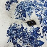 Masque de tigre en céramique bleu de Delft