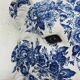 Masque de tigre en céramique bleu de Delft