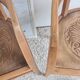Pair of chairs in the style of antique armchairs circa 1940 - engraved seat.