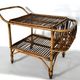 Vintage bamboo bar trolley from 50s. Made in Italy