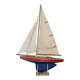 Grand voilier de bassin en bois Tirot 503, jouet ancien