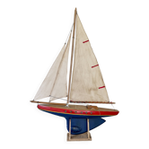 Large wooden Tirot 503 basin sailboat, antique toy