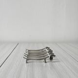 White stainless steel dachshund knife holder