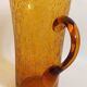 Biot carafe, amber glass, 1970s, height 21 cm
