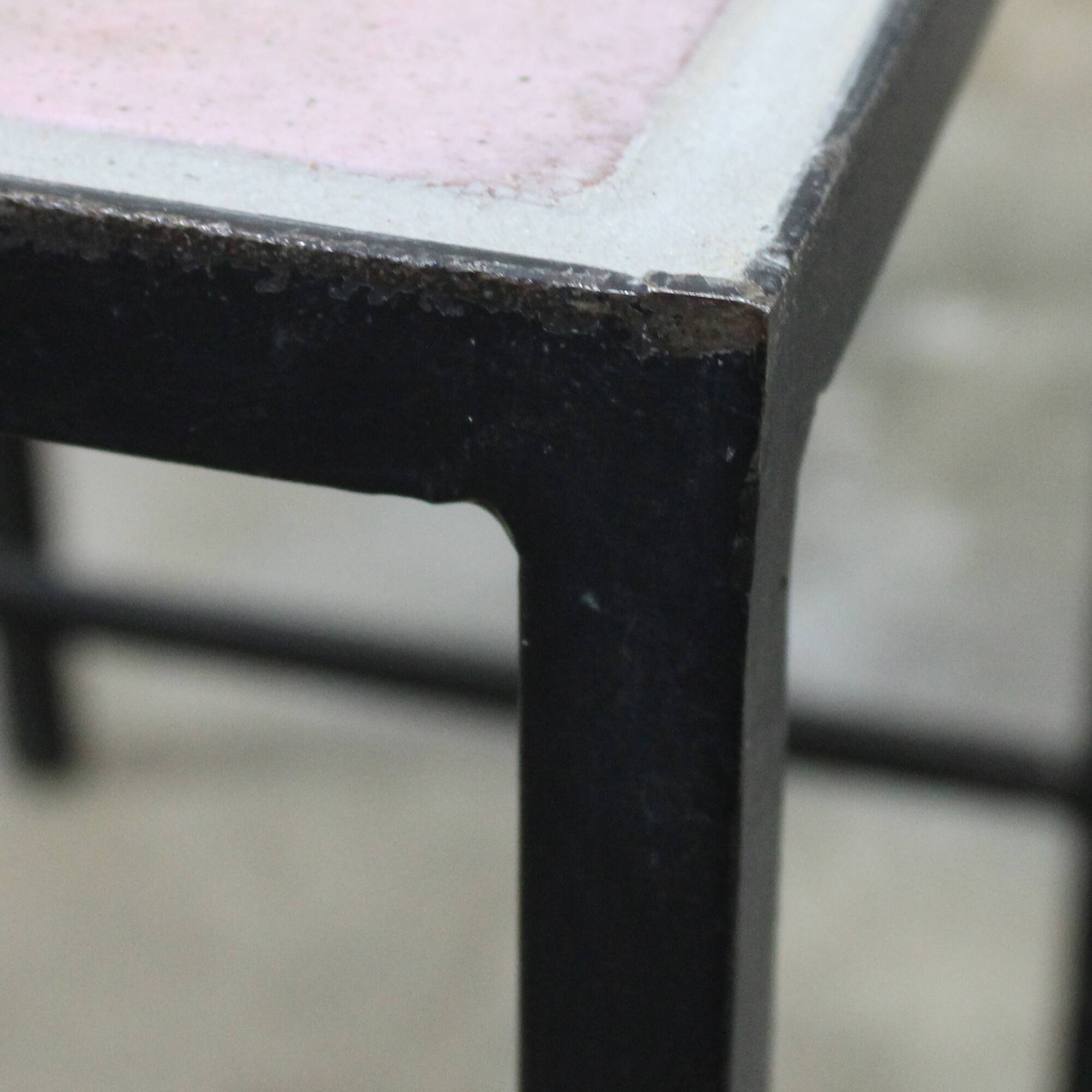 Nesting tables - metal and ceramic from Dour 1960