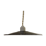 Black enamelled suspension - porcelain rosette