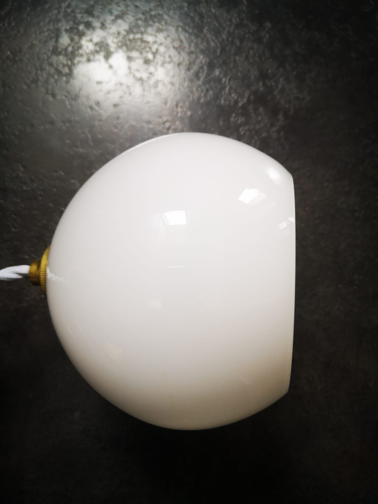 Sold opaline white globe