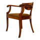 Swedish office chair in lacquered birch, mahogany brown, Sweden, 1920s.