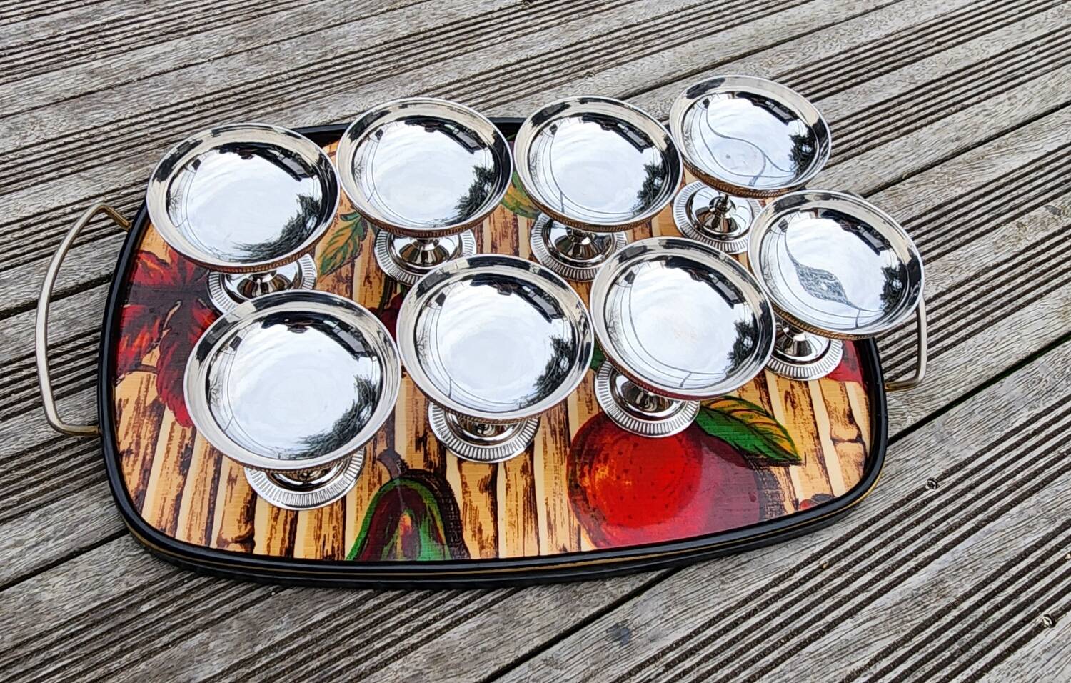 8 stainless steel ice cream cups