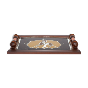 plateau bois art déco