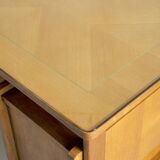 Oak and leather desk, France 1955