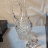 Set of 6 wine glasses and carafe in Lorraine Crystal - Gérard Model