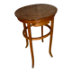 Antique Bedside Table Curved Wood THONET Style + Carved Drawer Wine