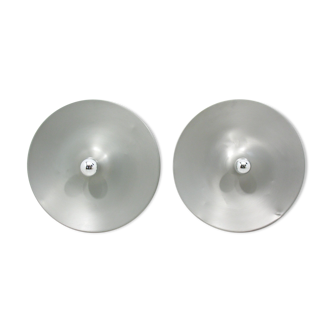Appliques murales en aluminium, années 1970