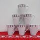 Ensemble de 6 mugs basque porcelaine bleu et rouge
