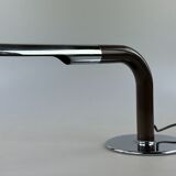 60s 70s table lamp Ingo Maurer Gulp tube lamp chrome metal Space Age