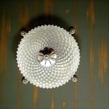Glass round flush mount ceiling or wall light