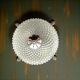 Glass round flush mount ceiling or wall light