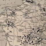 Old geological map of France - 1930