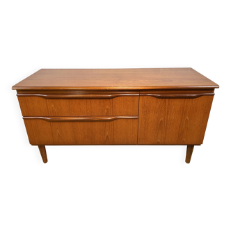 Petit buffet/meuble TV rétro vintage en teck du milieu du siècle | Années 1960