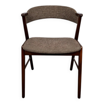 Chaise en palissandre et laine, modèle 32 par Kai Kristiansen pour Korup Stolefabrik, Danemark, 1960.