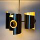 Lustre/suspension space age vintage 1970 alu brosse doree