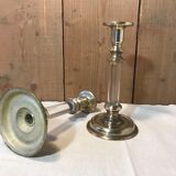 Pair of vintage brass candle holders