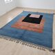Handwoven Moroccan rug, natural wool, 250cm x 150cm, elegant decoration.