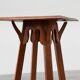 Art Deco tall oak wooden console or pedestal, France 1920s