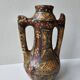 Kabyle Algerian pottery oil jar with polychrome geometric decorations