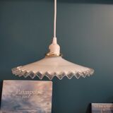 Suspension corole glass transparent serrated edge Dp 022330