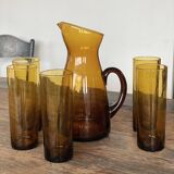 Smoked glass orangeade set